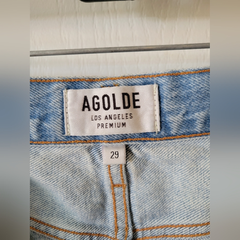 AGOLDE Parker Vintage Cut Off Shorts Swapmeet Distressed Button Fly Size 29 - Picture 4 of 11
